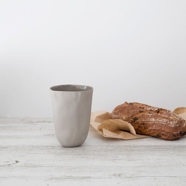 Flax Vase 15cm / Grey