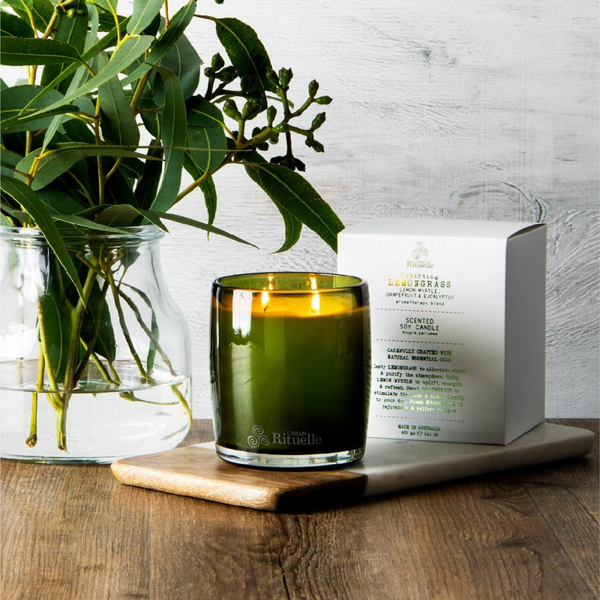 Flourish Organics Candle Lemongrass 400gm