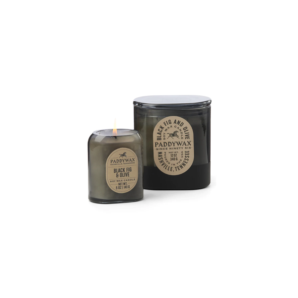 Vista Glass Candle Black 5oz / Black Fig + Olive