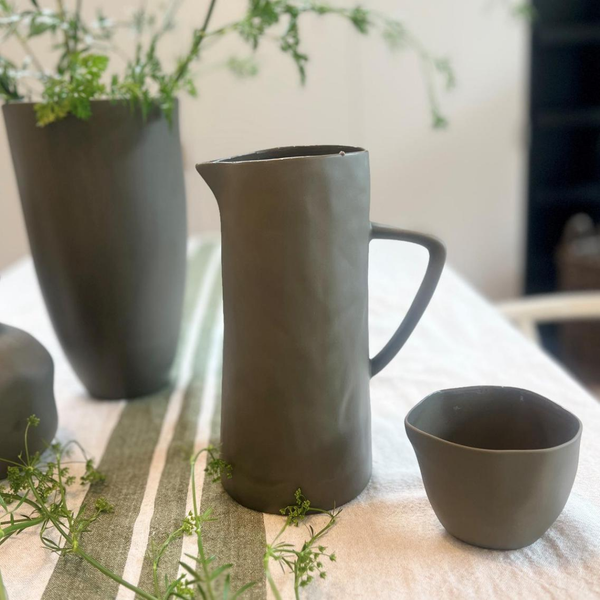 Flax Jug w Handles 24cm / Khaki