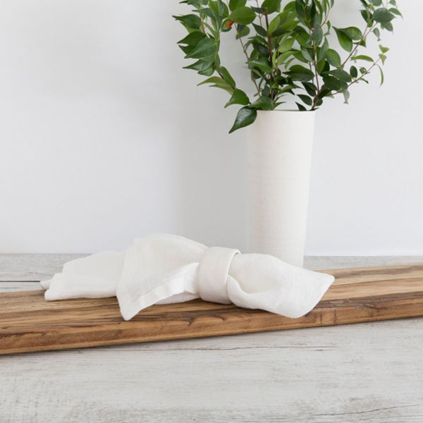 Flax Napkin Ring / White – Home Goods Hardware