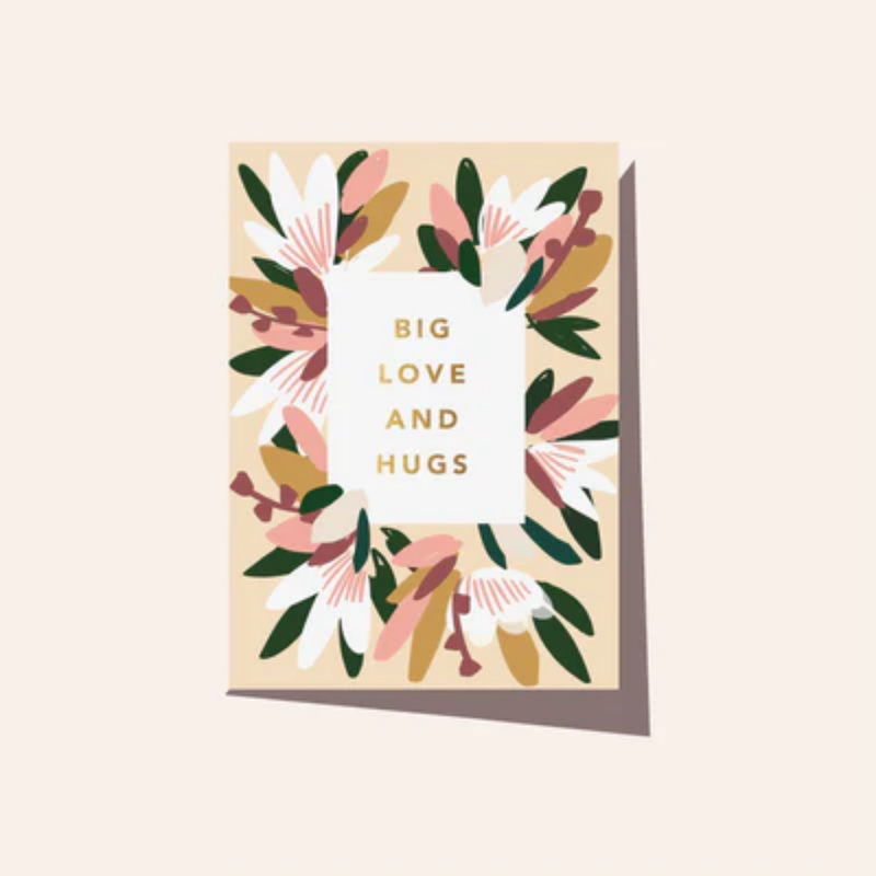 Flower Love + Hugs Card