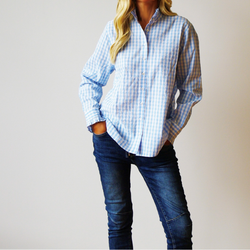Gracie Gingham Shirt / Blue