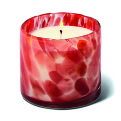 Hand Blown Glass Candle / Saffron Rose