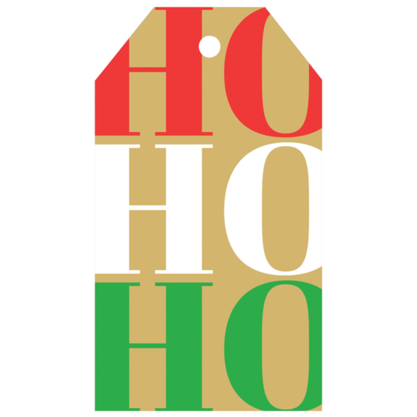 Gift Tags 4 Pack / Ho Ho Ho