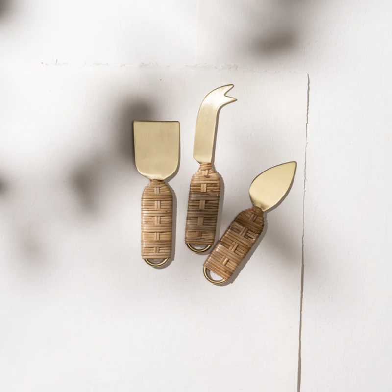 Iris Rattan Cheese Set