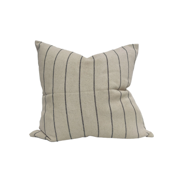 Irish Striped Cushion 55cm Square / Black