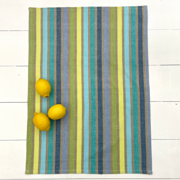 Joffa Citrus Tea Towel / Aqua + Lime