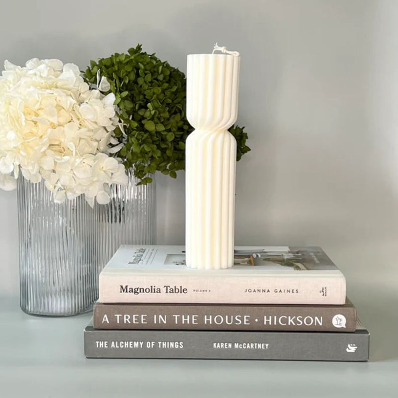 Katherine Candle Tall / White