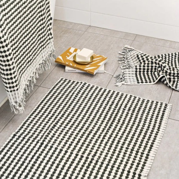 Pompom Turkish Bath Mat / Khaki