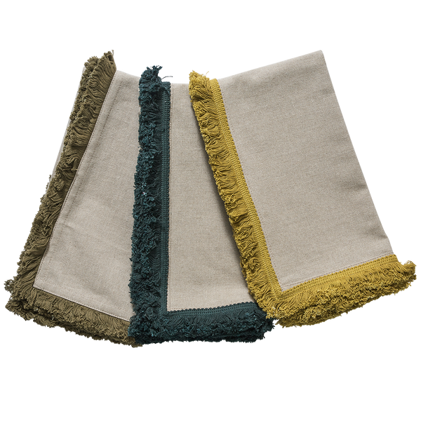 Mansour Fringe Napkin Set Midnight