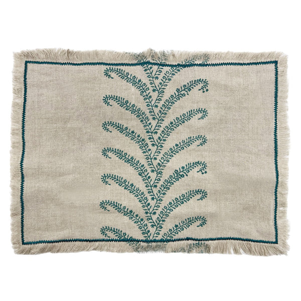 Perennial Placemat Set of 4 / Teal