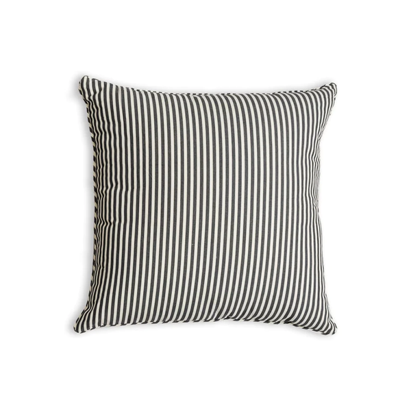 Outdoor Euro Throw Pillow / Laurens Navy Stripe