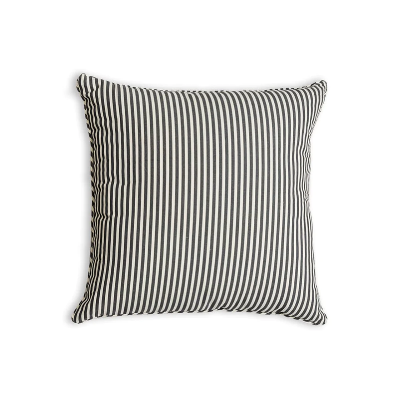 Outdoor Euro Throw Pillow / Laurens Navy Stripe