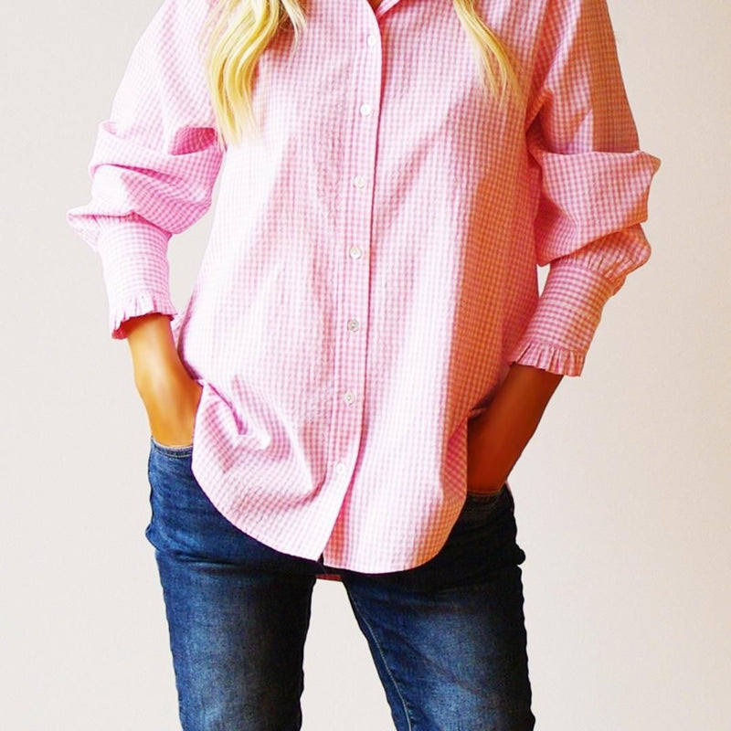 Lottie Gingham Shirt / Pink