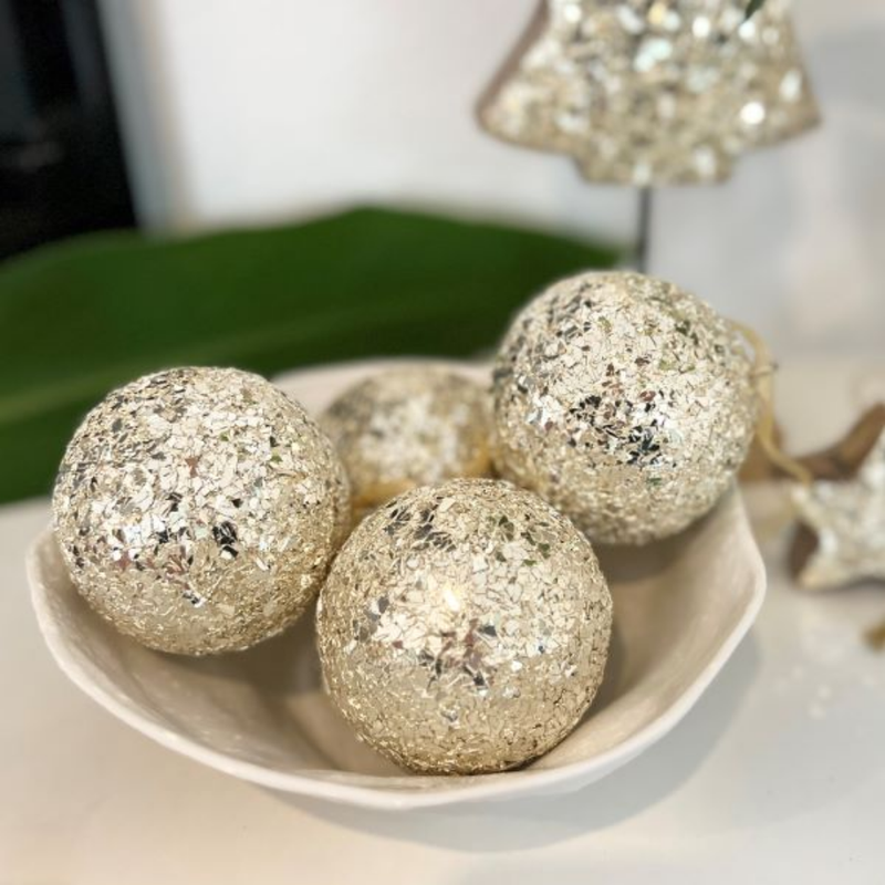 Lucia Bauble 8cm / Champagne