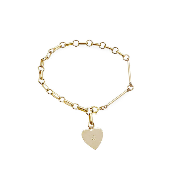 Carrie Heart Bracelet / Gold