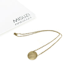 Chloe Initial Disc Necklace / Gold