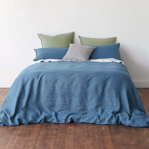 Vintage Denim Blue Doona Cover