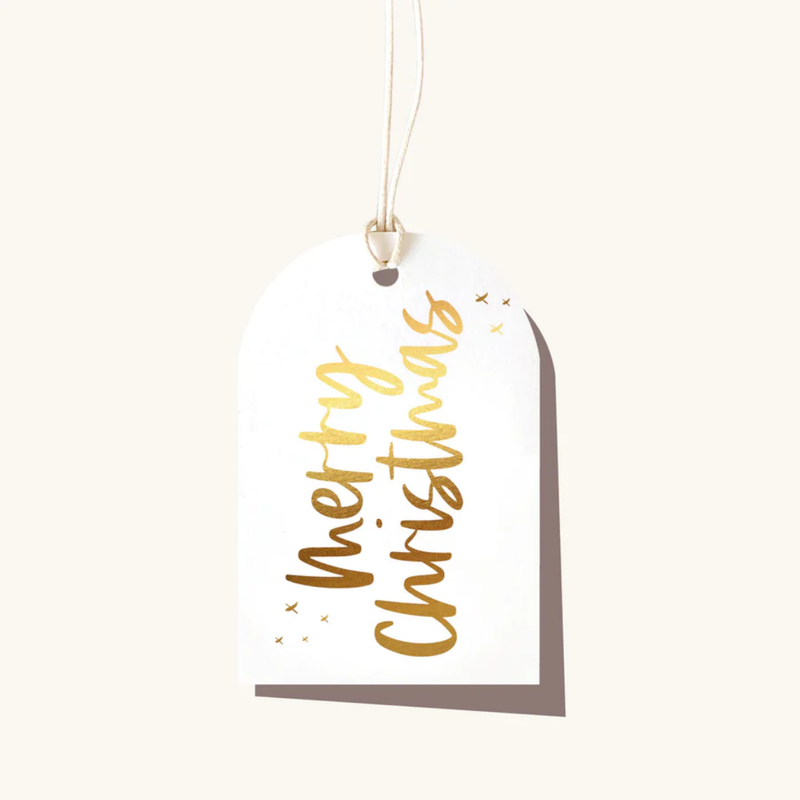 Merry Christmas Gift Tag / Gold