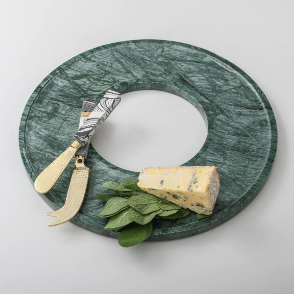 Orbit Marble Serving Platter / Green