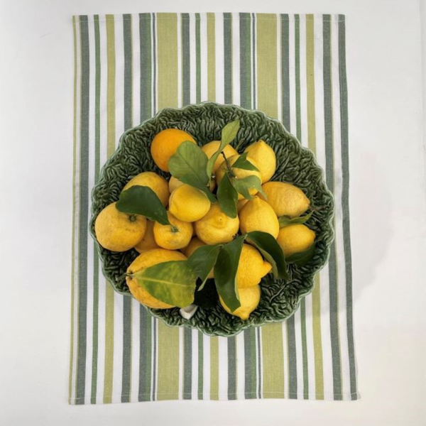 Peridot Tea Towel / Aqua + Lime