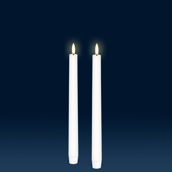 Nordic White Flameless Taper Candle / 2 pack