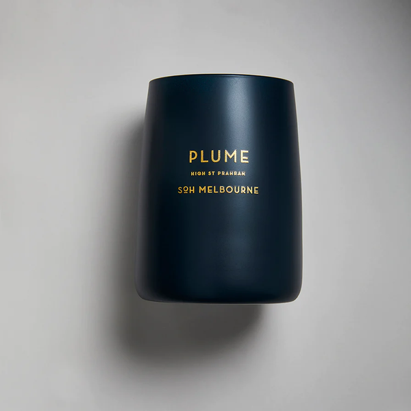 Plume / Navy Matte Glass Candle