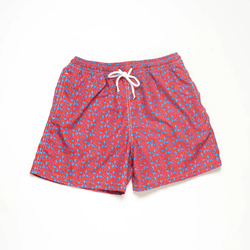 Flower Red & Blue Shorts