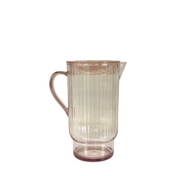 Ribbed Acrylic Jug / Pink