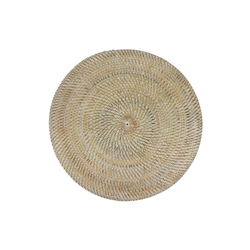 Rattan Round Placemat / White