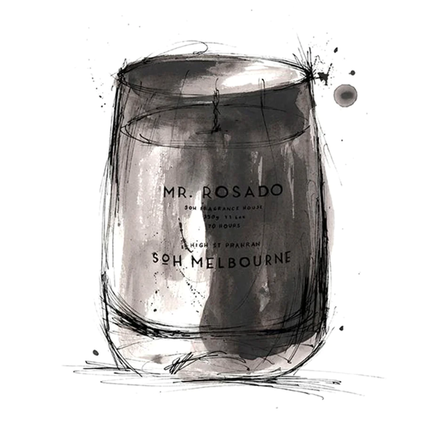 Mr Rosado / Black Matte Glass Candle