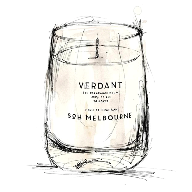 Verdant / White Matte Glass Candle