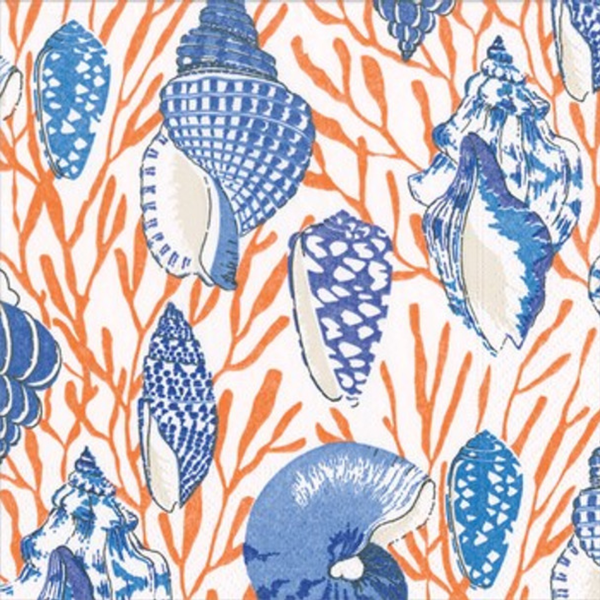 Lunch Napkins / Shell Coral Blue