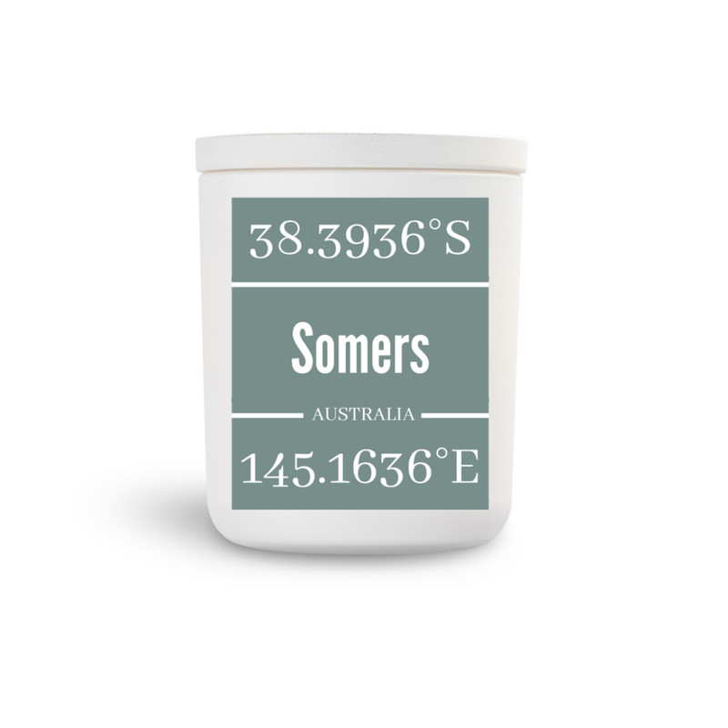 Somers Candle / White + Green