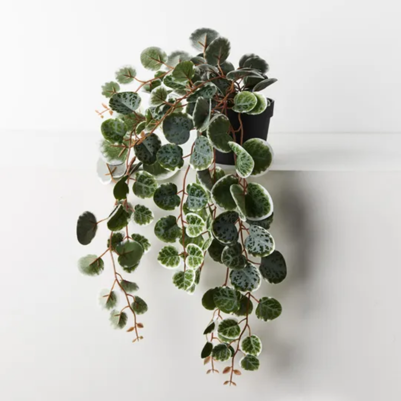 String of Hearts Pot / Green White