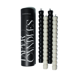 Taper Candle Set / Black + White
