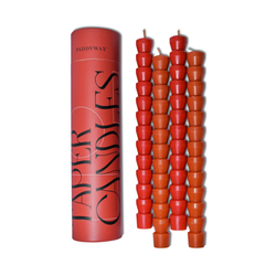 Taper Candle Set / Red + Terracotta