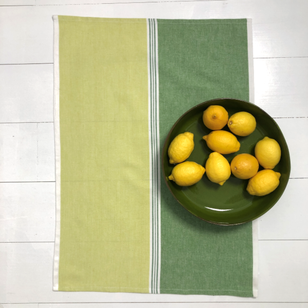 Tropical Tea Towel / Aqua + Lime