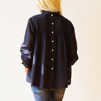 Morgan Voile Blouse / Dark Navy
