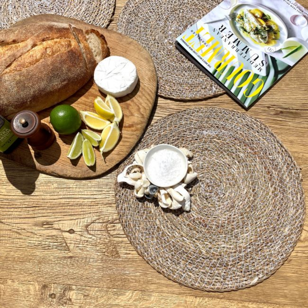 Seagrass Placemats Set 4 / White