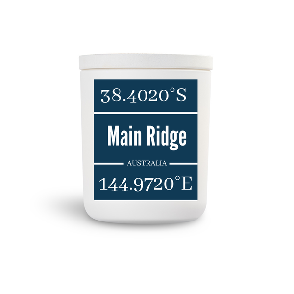 Main Ridge Candle / White + Navy
