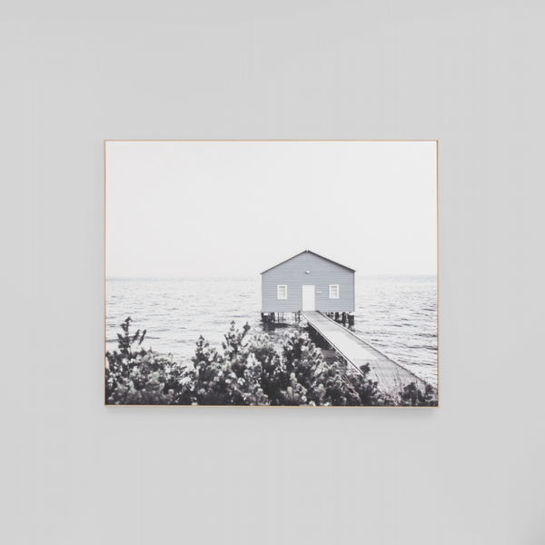 Winter Boathouse Canvas Print