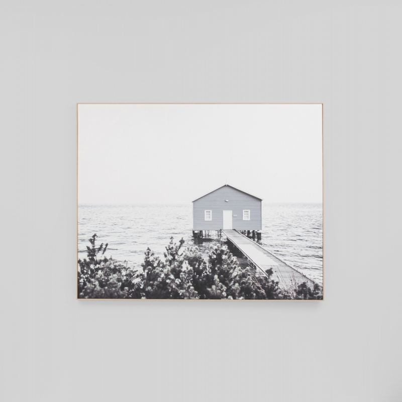 Winter Boathouse Canvas Print