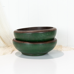 Wooden Bowl / Dark Green