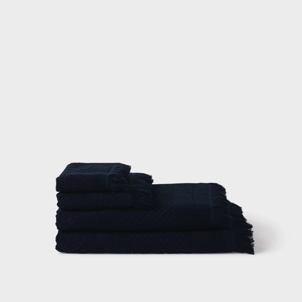 Jacquard Face Cloth / Navy