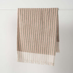 Alice Cotton Bath Towel Multi Stripe / Moss