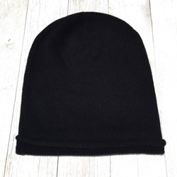 Brooklyn Roll Beanie Jet Black