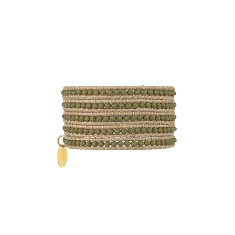 Delicate 5 Wrap Bracelet / Khaki