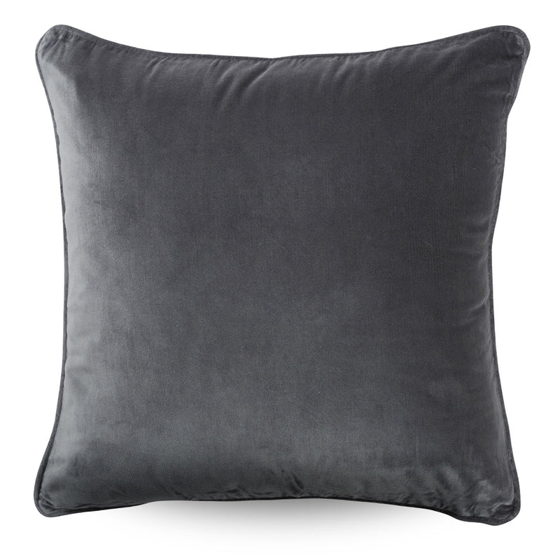 Classic Velvet Cushion / Forest Grey